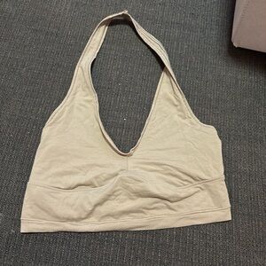 PINK. Women's Halter Bralette - Tan